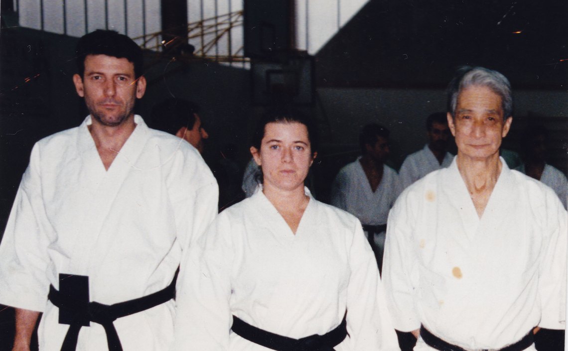 SKS FUDO SHIN - KARATE VOGHERA - I Maestri Furia e Albini col M° Hydetaka Nishiyama