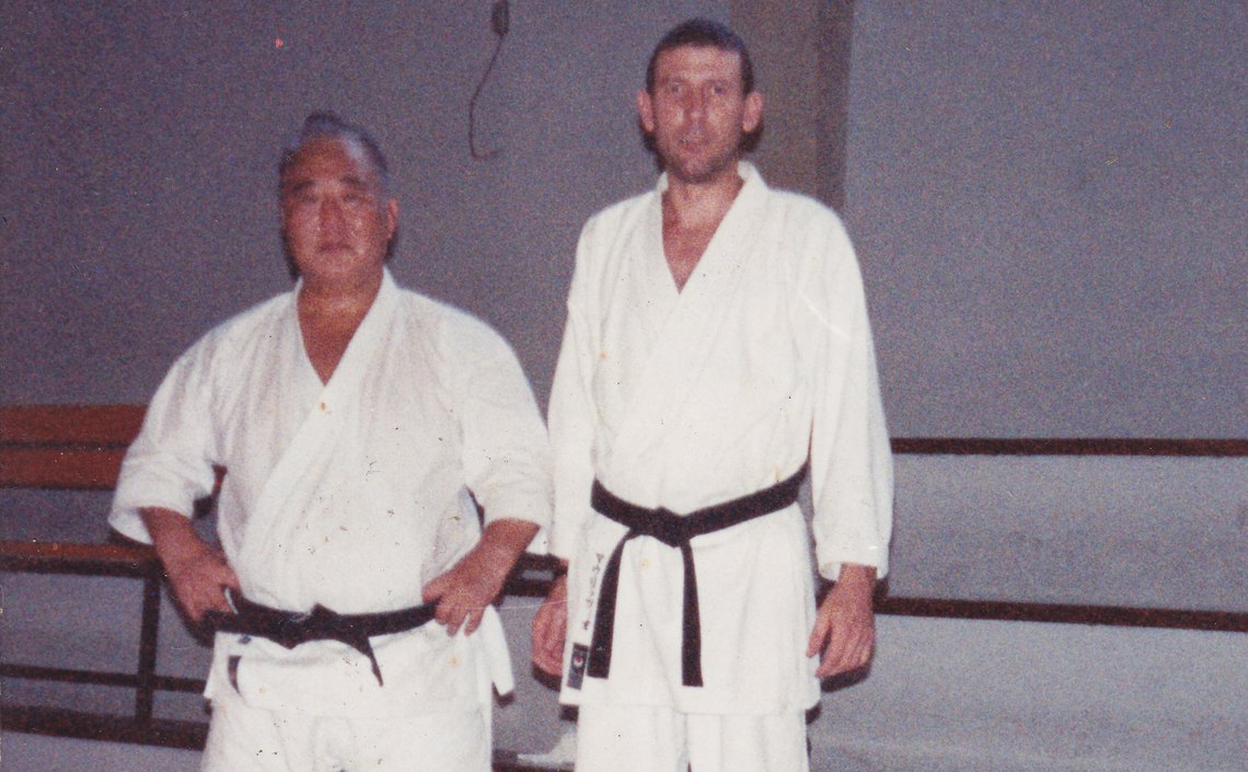 SKS FUDO SHIN - KARATE VOGHERA - Il M° Maurizio Furia col M° Kase